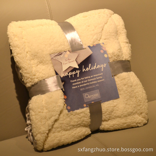 double layer polyester customized animal 3D print sherpa fleece blanket